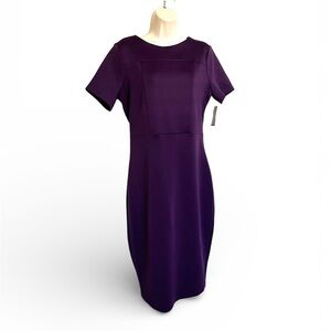 NWT Alexia Admor Purple Sheath Bodycon Dress Size Large